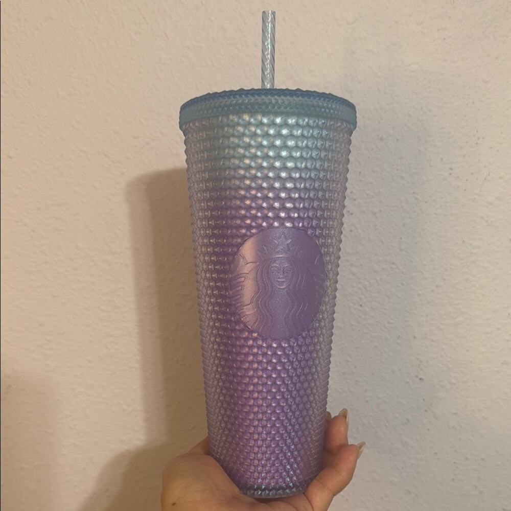 NWT Starbucks Iridescent Purple Tumbler with Straw